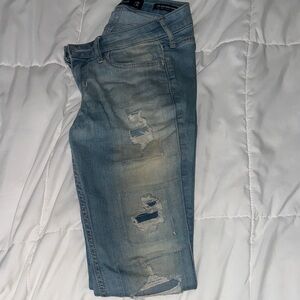 Hollister Light Blue Distressed Skinny Jeans